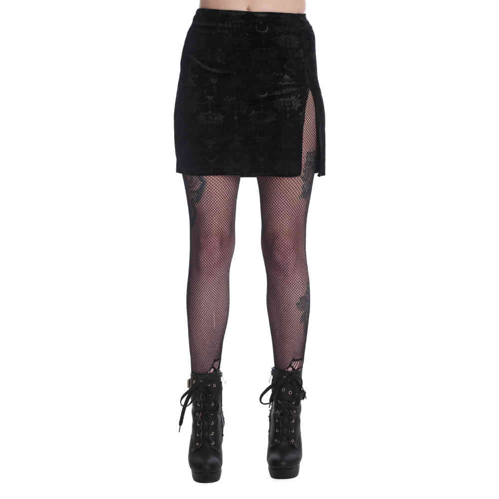 Banned - Chandelier Slit Courte Jupe - Noir